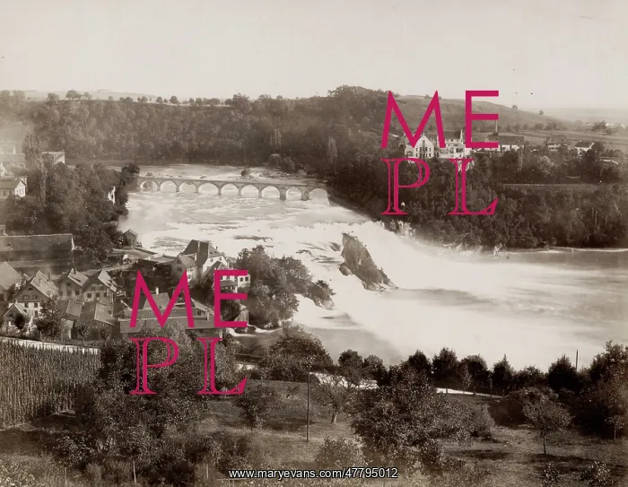: Switzerland, c.1880's - Rhine Falls : Switzerland, c.1880's - Rhine Falls