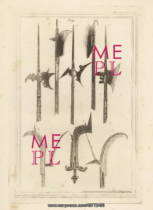 : Sword-blade halberd, brown bill, axe, etc : Sword-blade halberd, brown bill, axe, etc