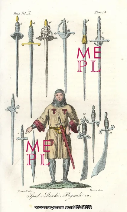 : Swords, rapiers and daggers of the 13th century : Swords, rapiers and daggers of the 13th century