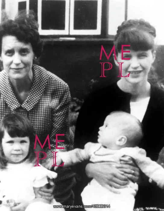 : SYLVIA PLATH, with her two children and ? : SYLVIA PLATH, with her two children and ?