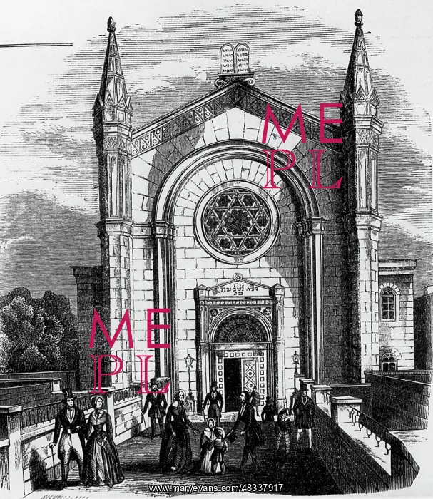 : Synagogue in Hamburg, 1845 : Synagogue in Hamburg, 1845