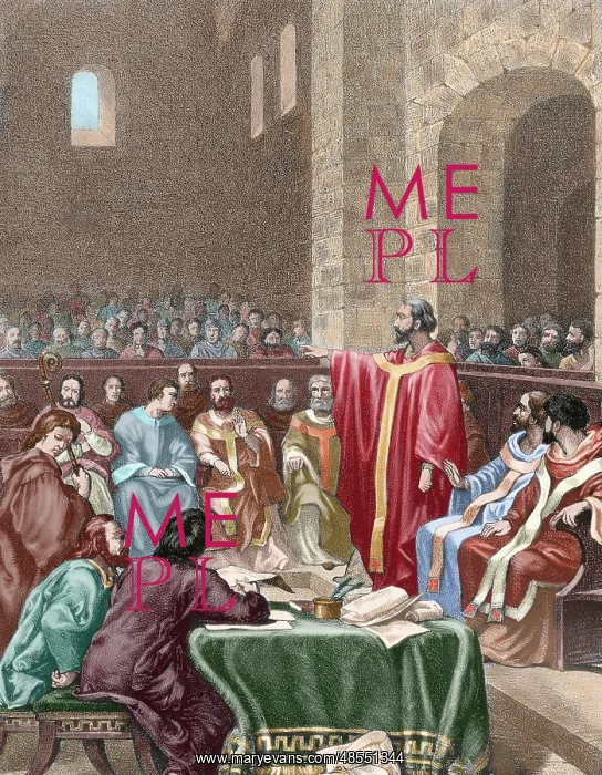 : The Synod of Elvira. Approximately 305-306. Spain. Colored e : The Synod of Elvira. Approximately 305-306. Spain. Colored e
