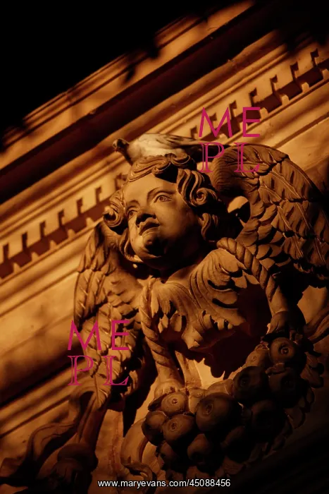 : Syracuse. Detail of a putto, 18th century, by Ignazio Marabitti : Syracuse. Detail of a putto, 18th century, by Ignazio Marabitti