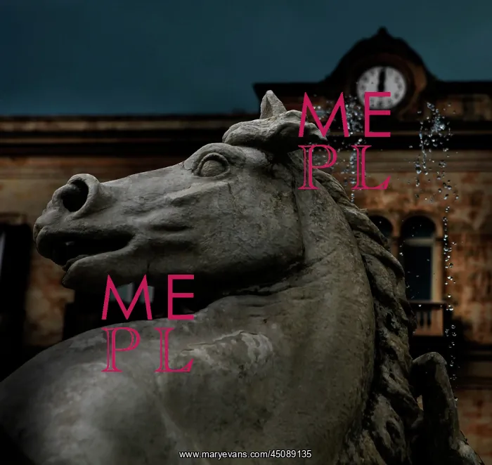 : Syracuse. Detail of a horse's head, Fontana Diana : Syracuse. Detail of a horse's head, Fontana Diana
