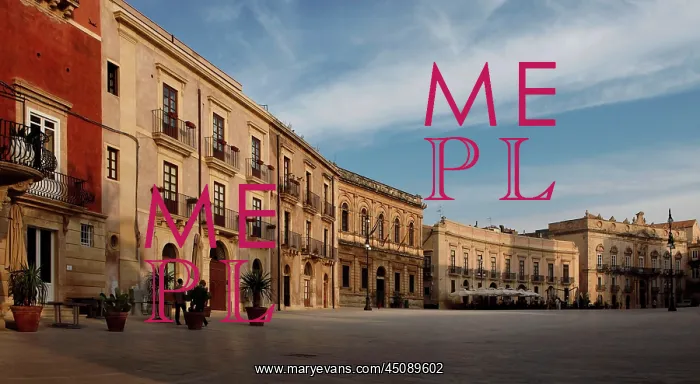 : Syracuse. Low angle view of the Piazza del Duomo seen in early morning light in Ortigia : Syracuse. Low angle view of the Piazza del Duomo seen in early morning light in Ortigia