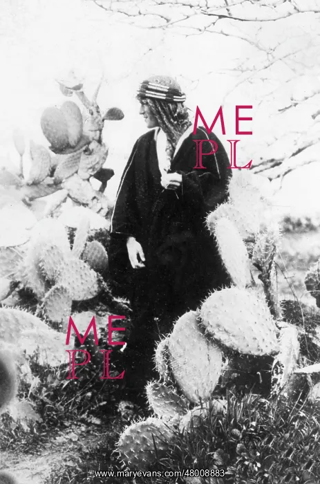 : T E Lawrence (Lawrence of Arabia) with cacti : T E Lawrence (Lawrence of Arabia) with cacti