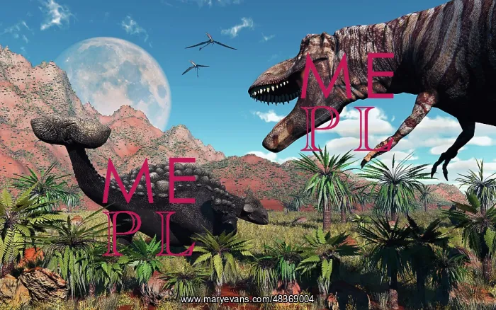 : A T Rex confronts an Ankylosaurus dinosaur : A T Rex confronts an Ankylosaurus dinosaur