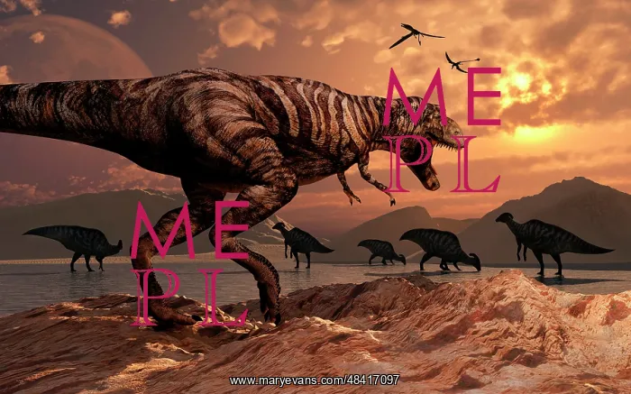 : A T-Rex plans his attack on a herd of Parasaurolophus ? : A T-Rex plans his attack on a herd of Parasaurolophus ?