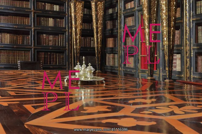 : Table, Black Room, Biblioteca Joanina, Coimbra, Portugal : Table, Black Room, Biblioteca Joanina, Coimbra, Portugal