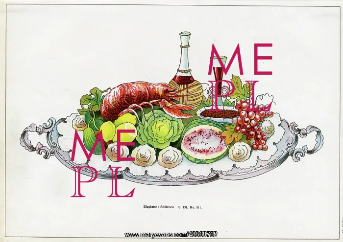 : Table display -- shellfish with wine : Table display -- shellfish with wine