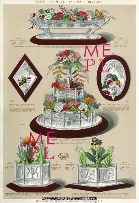 : Table Ornaments and Wall Mirrors, Plate 101 : Table Ornaments and Wall Mirrors, Plate 101