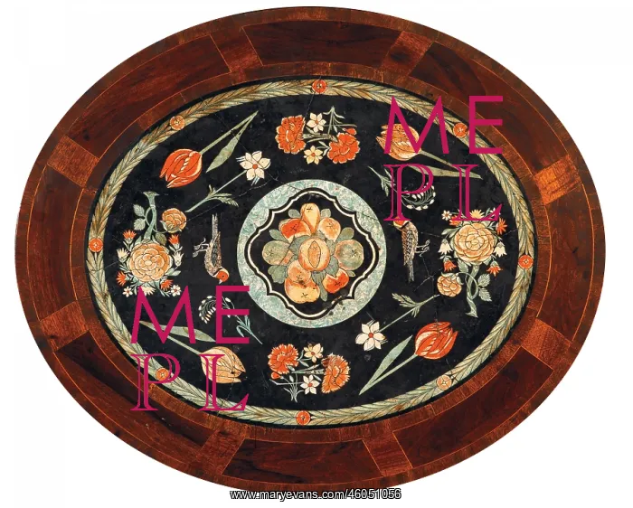 : Table top in Pietra-Dura-technique, Saint Florian : Table top in Pietra-Dura-technique, Saint Florian