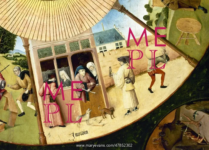 : Table of the Seven Deadly Sins by Hieronymus Bosch : Table of the Seven Deadly Sins by Hieronymus Bosch