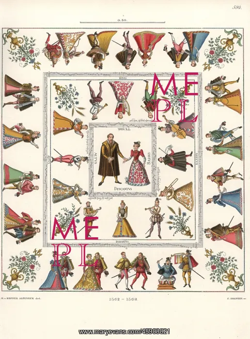 : Tablecloth with images of the wedding of Count : Tablecloth with images of the wedding of Count