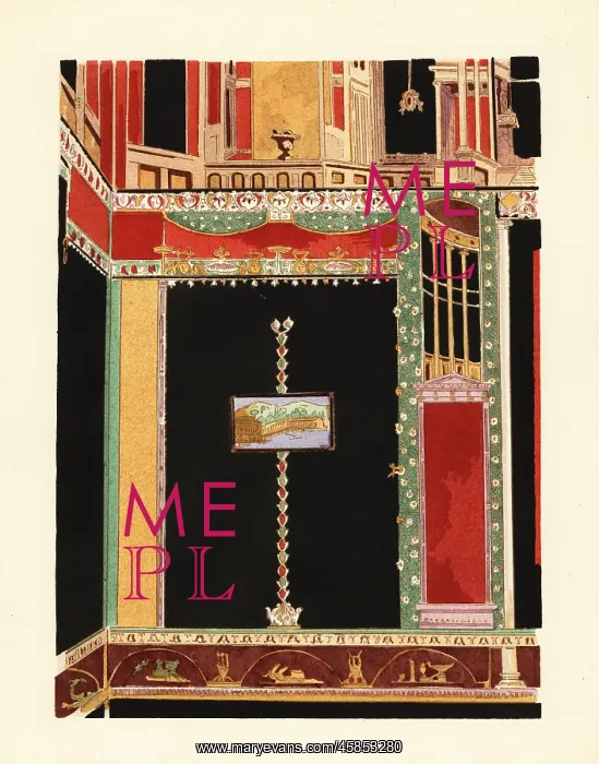 : Tablinum in the House of Marcus Lucretius Fronto, Pompeii : Tablinum in the House of Marcus Lucretius Fronto, Pompeii