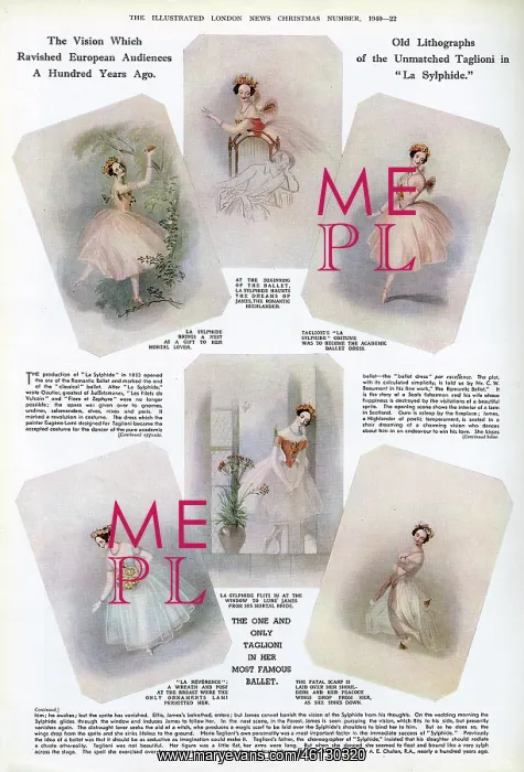 : Taglioni in La Sylphide : Taglioni in La Sylphide