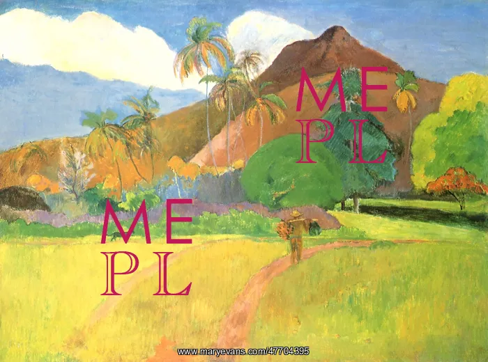  : Tahitian Landscape, by Gauguin