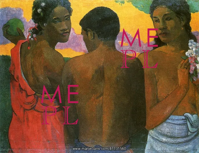  : Three Tahitians, by Gauguin