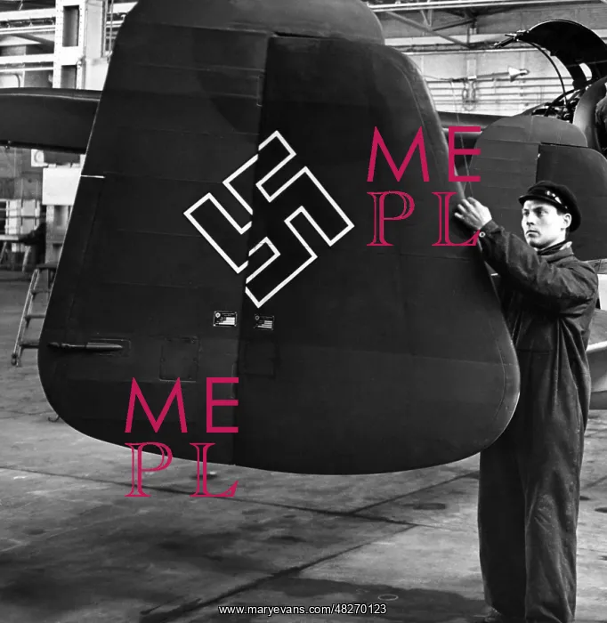: Tail unit with swastika, 1940 : Tail unit with swastika, 1940