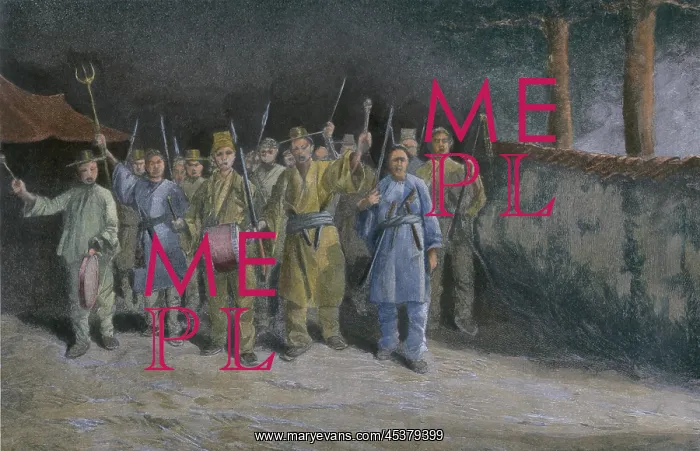 : Taiping rebels on the march in 1853. Led by : Taiping rebels on the march in 1853. Led by