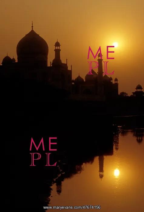: The Taj Mahal at sunset, India : The Taj Mahal at sunset, India