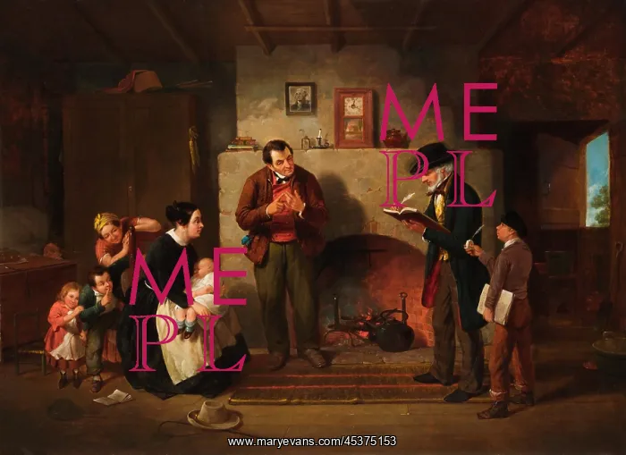 : TAKING THE CENSUS, 1854, by Francis William : TAKING THE CENSUS, 1854, by Francis William
