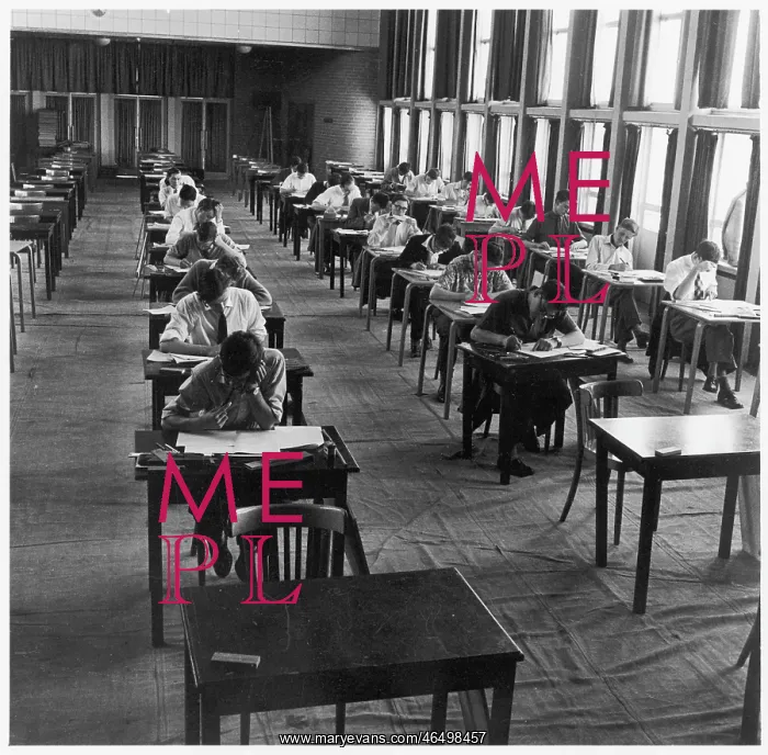 : Taking an exam, Hatfield Technical College : Taking an exam, Hatfield Technical College