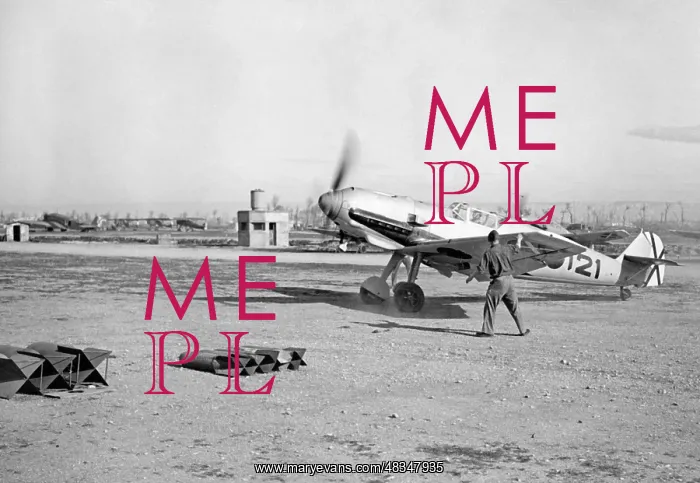 : Taking off of a fighter pilot of the Condor Legion, Spain : Taking off of a fighter pilot of the Condor Legion, Spain