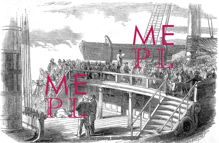 : Taking the Roll Call on an Emigrant Ship 1850 : Taking the Roll Call on an Emigrant Ship 1850