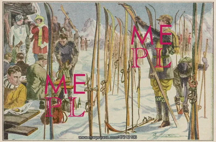 : TAKING A SKI BREAK 1927 : TAKING A SKI BREAK 1927