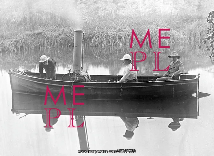 : Taking a small steam launch out for a river trip : Taking a small steam launch out for a river trip