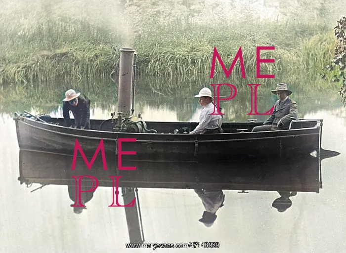 : Taking a small steam launch out for a river trip : Taking a small steam launch out for a river trip