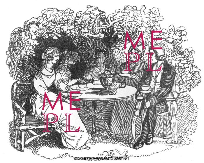 : Taking tea outside, 1790s : Taking tea outside, 1790s