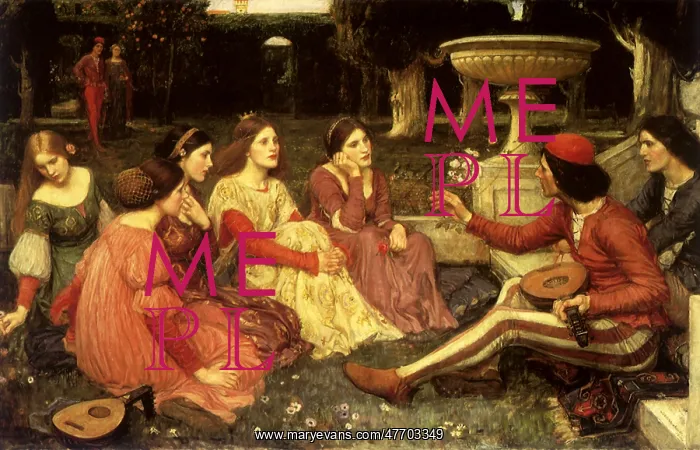 : A Tale from The Decameron, by J W Waterhouse : A Tale from The Decameron, by J W Waterhouse