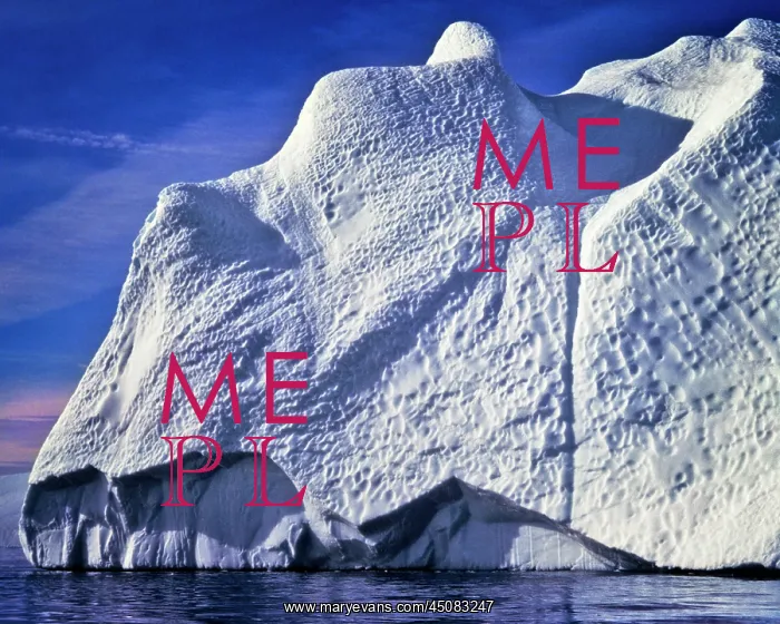  : Tall Bluish Drifting Iceberg Off Greenland
