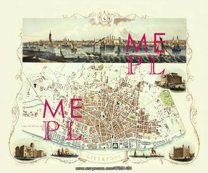 : Tallis map of Liverpool, 1851 : Tallis map of Liverpool, 1851