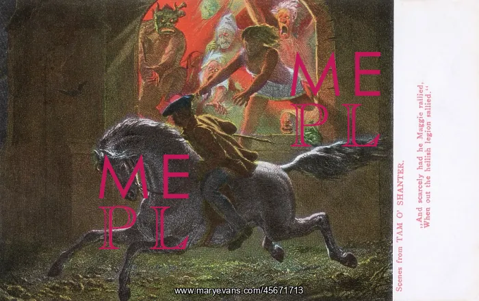: Tam O'Shanter escapes the devils - Burns Poem : Tam O'Shanter escapes the devils - Burns Poem