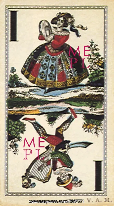  : Tamborine and Harp Card