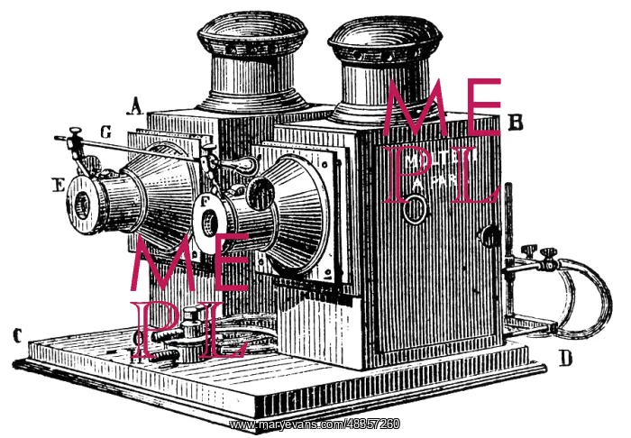: Tandem projector, 1879 : Tandem projector, 1879
