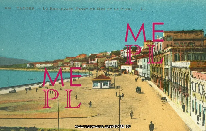 : Tangier, Morocco - Boulevard Front de Mer and the beach : Tangier, Morocco - Boulevard Front de Mer and the beach
