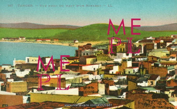: Tangier, Morocco - View from the top of a minaret : Tangier, Morocco - View from the top of a minaret
