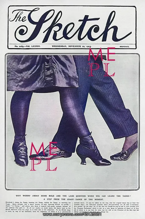: Tango craze: dancing feet, 1913 : Tango craze: dancing feet, 1913