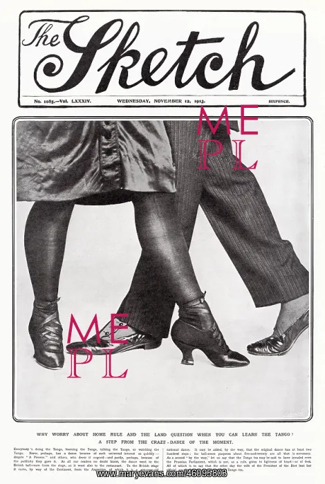 : Tango craze: dancing feet 1913 : Tango craze: dancing feet 1913