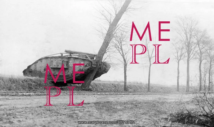 : Tank on advance, 1917 : Tank on advance, 1917