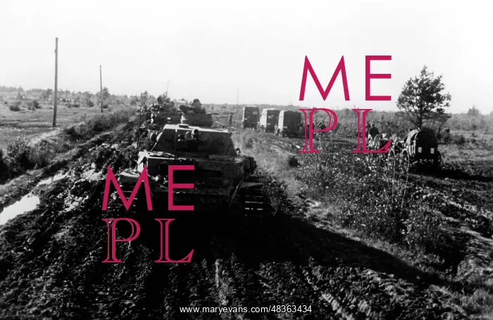 : Tank column on Lake Ilmen, 1943 : Tank column on Lake Ilmen, 1943