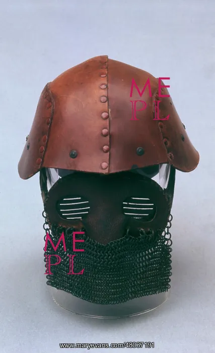 : Tank crew protective helmet with chainmail, WW1 : Tank crew protective helmet with chainmail, WW1