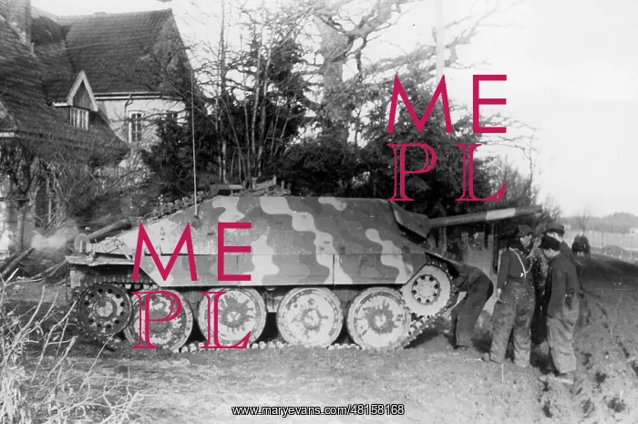 : Tank hunter Hetzer in East Prussia, 1945 : Tank hunter Hetzer in East Prussia, 1945