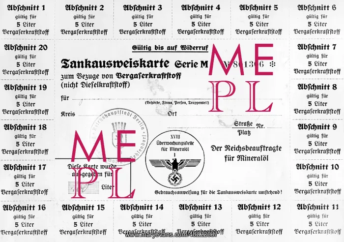 : Tank identification card from Berlin, 1939 : Tank identification card from Berlin, 1939