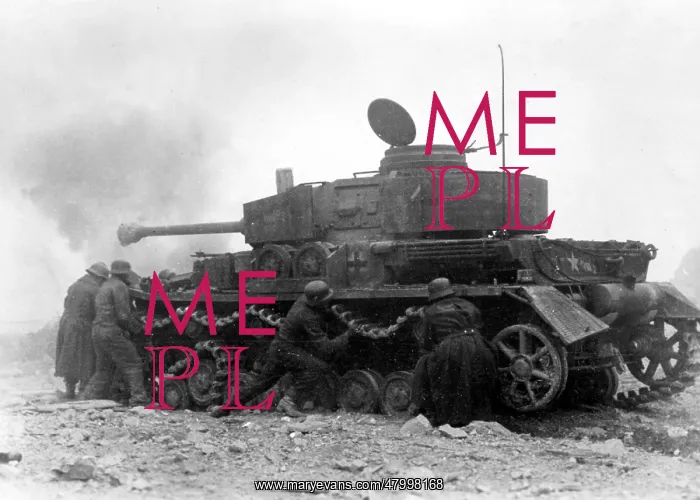 : This tank lost a chain during the battles on Monte : This tank lost a chain during the battles on Monte
