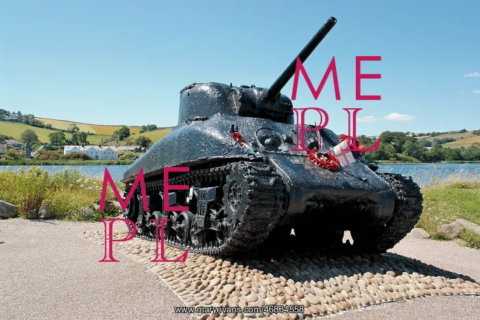 : Tank Memorial, Slapton Sands, Torcross, Devon : Tank Memorial, Slapton Sands, Torcross, Devon